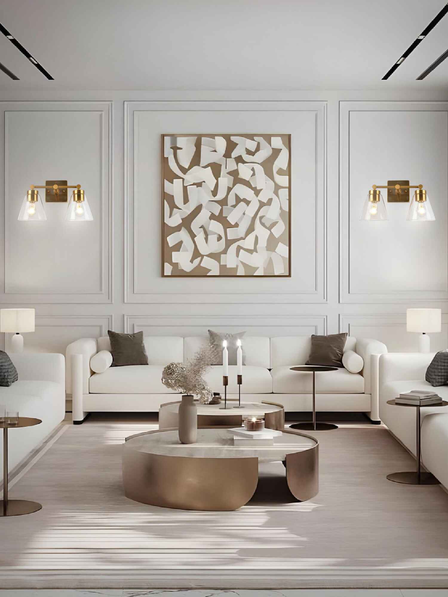 Satin Gold 2-Light Wall Fixture – DW 1068/2