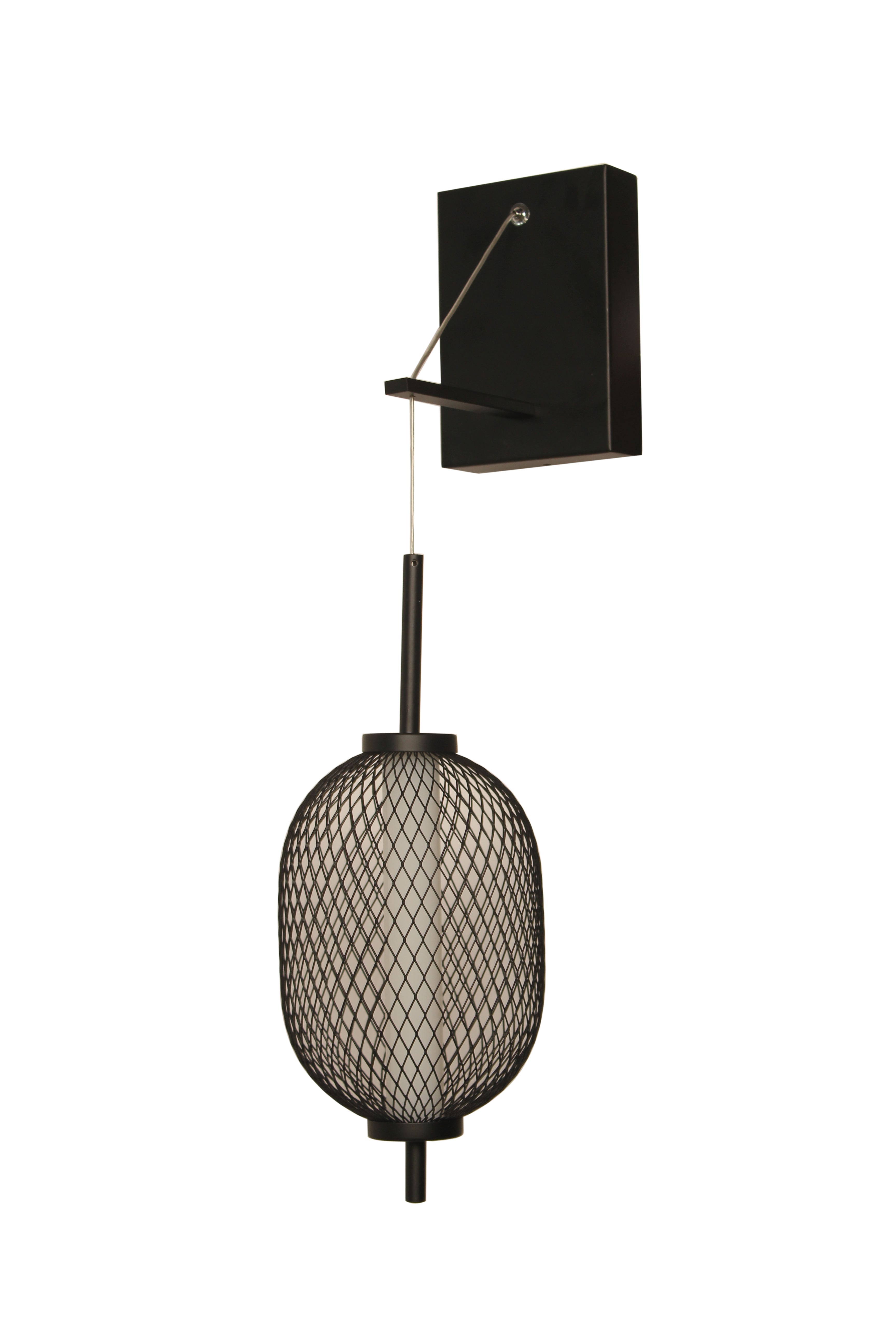 Tall Black LED Wall Light with PC Diffuser