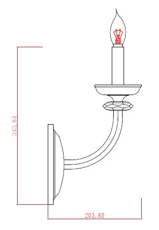 Classic Gold Wall Light – Single E14 Holder