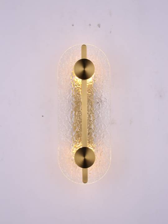 Brass Wall Light with Glass Diffuser – 12W LED