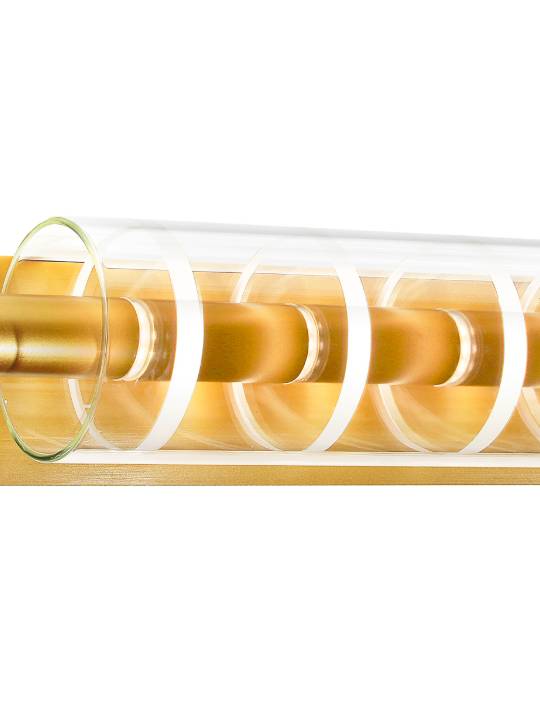 Lapis Gold Linear Wall Light with Clear Glass – 12W