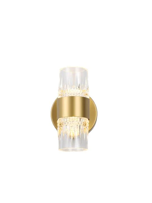 Contemporary Gold Wall Light with Acrylic Diffuser – 6W LED