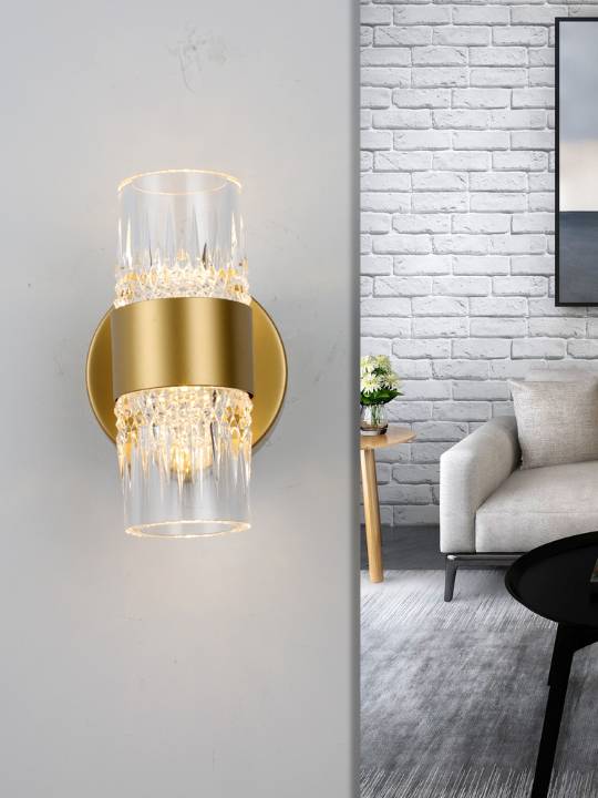 Contemporary Gold Wall Light with Acrylic Diffuser – 6W LED