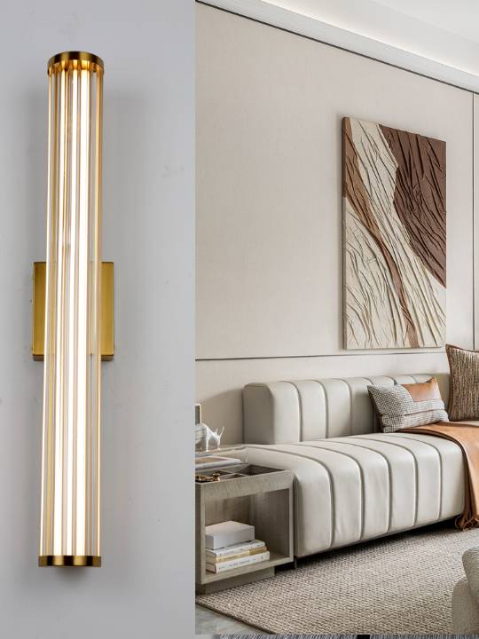 Slim Copper Wall Light with Glass Diffuser – 16W LED