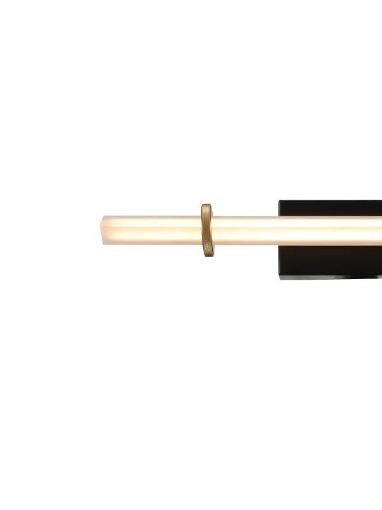 Modern Black & Brass Linear Wall Light – 6W LED
