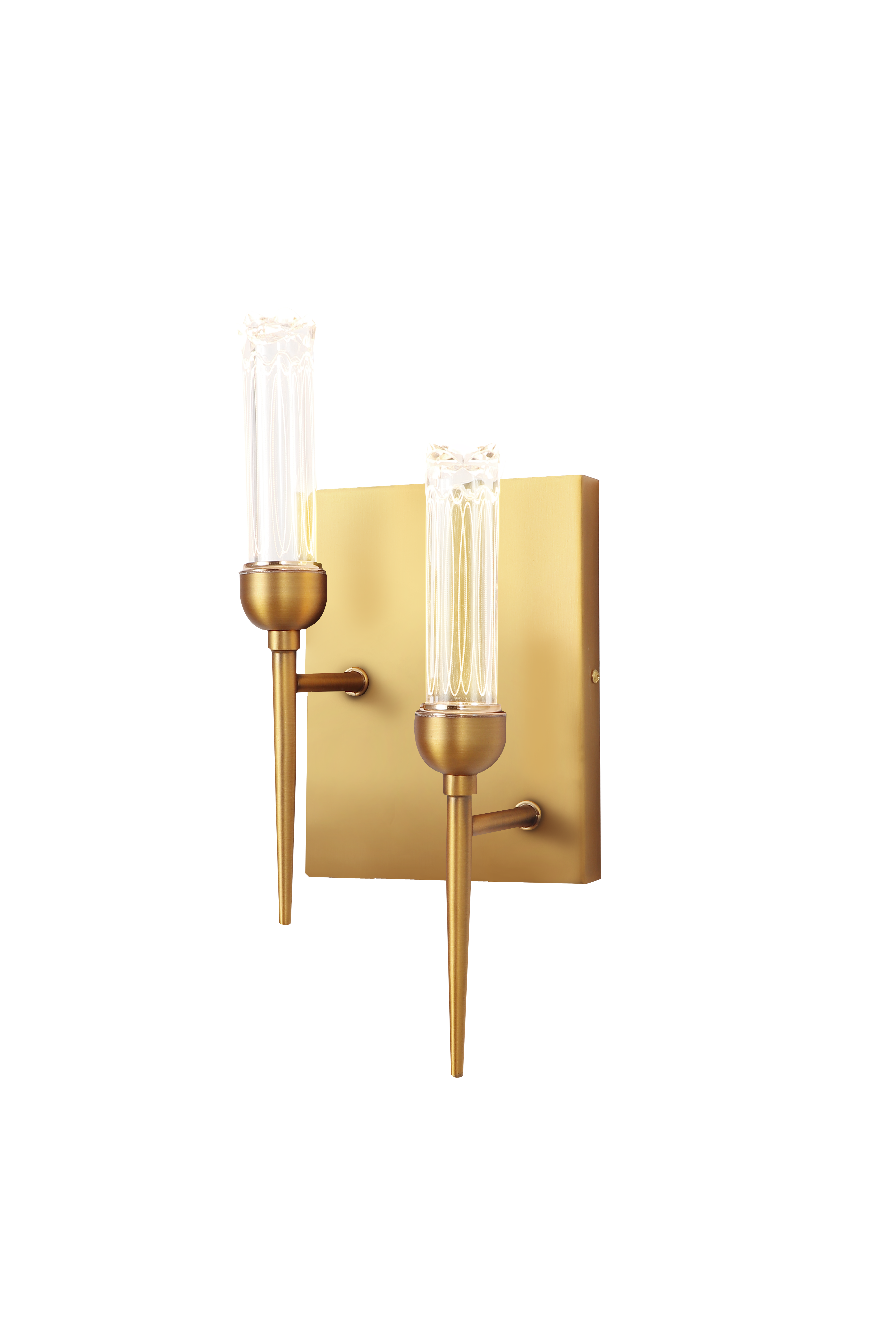 Matte Gold Bronze Wall Light – Twin Spot Ambient Fixture